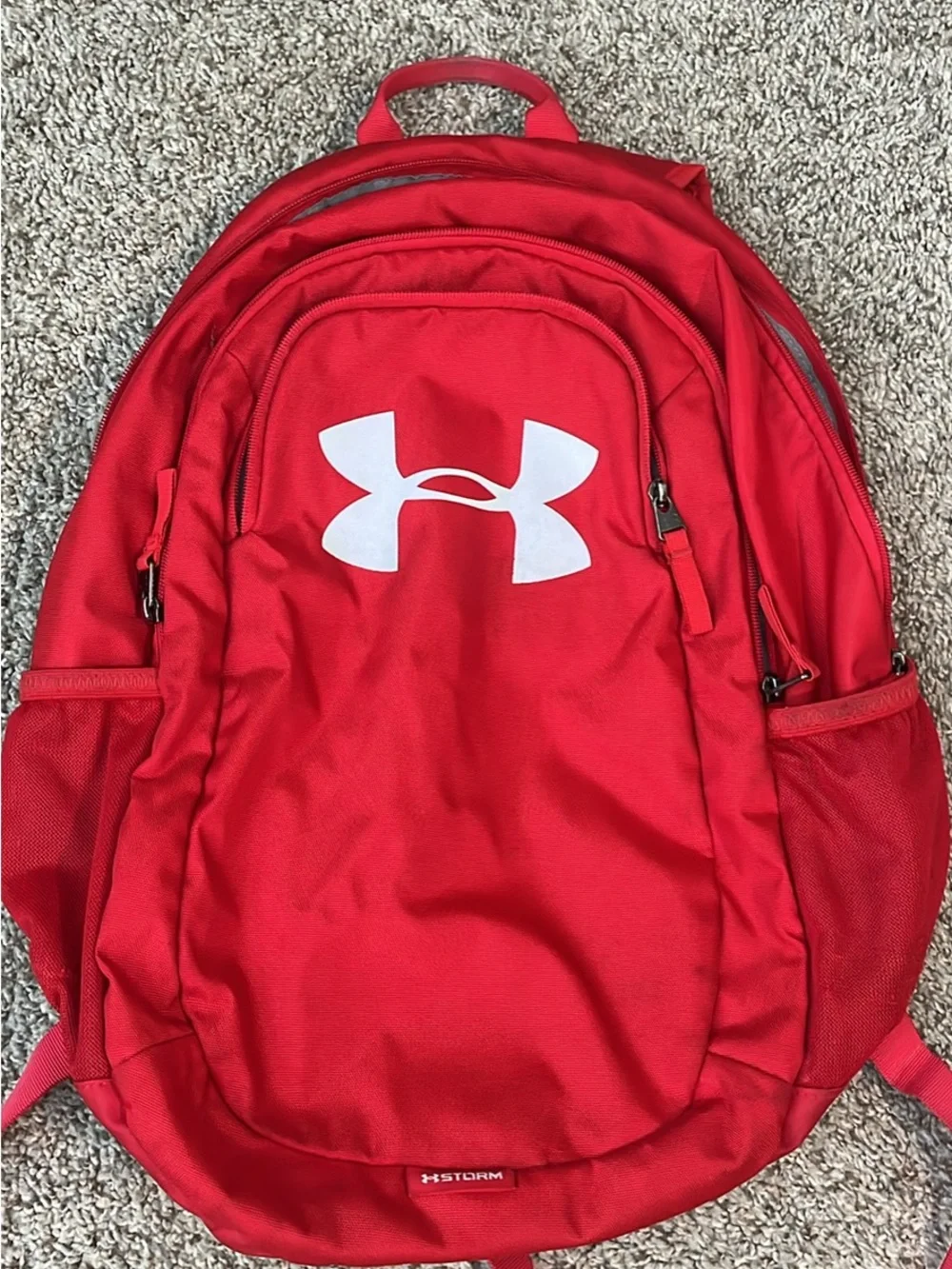 Under Armour Red Storm Backpack with White Logo
